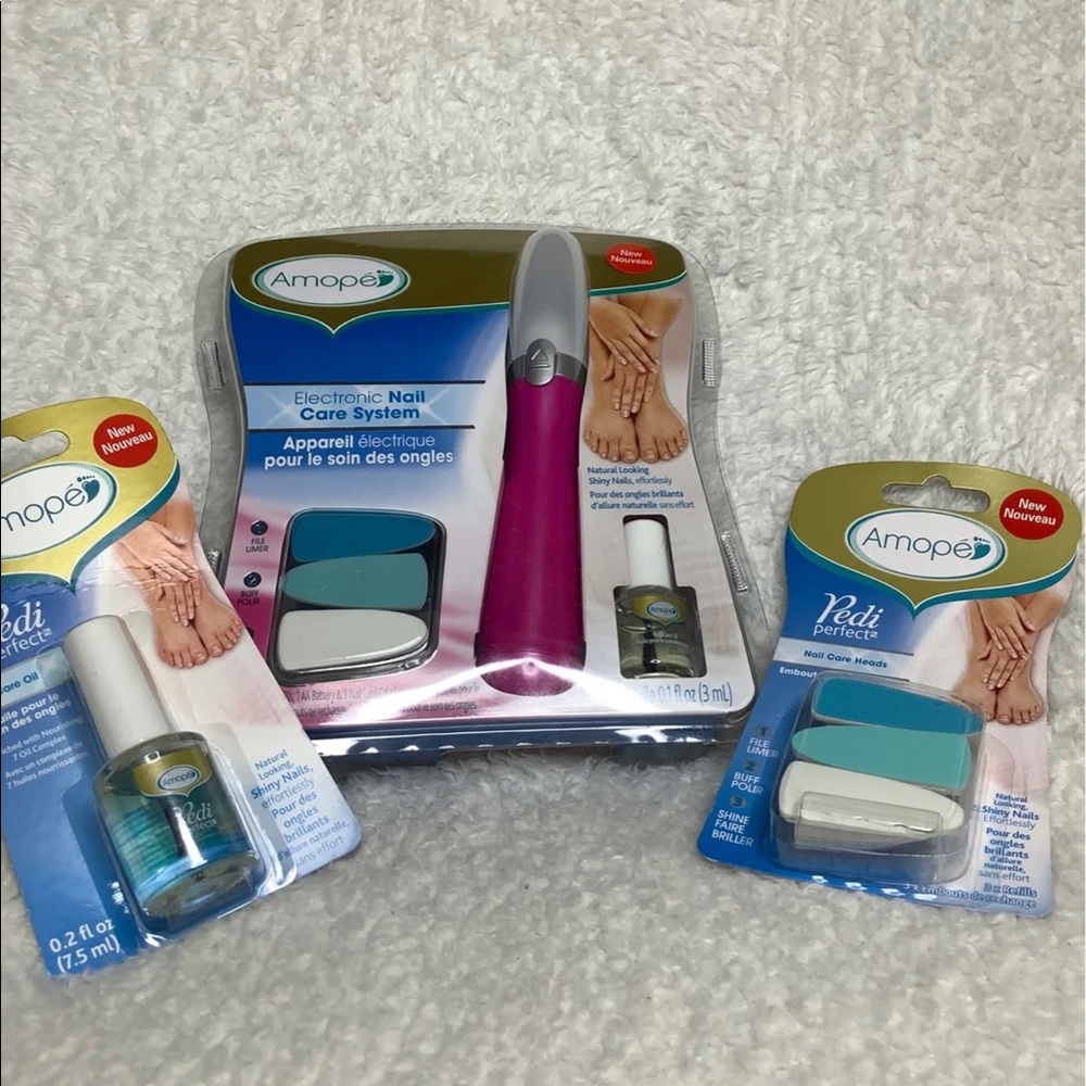 🆕 Amope Pedi Perfect Electronic Nail Care System Bonus Nail Oil